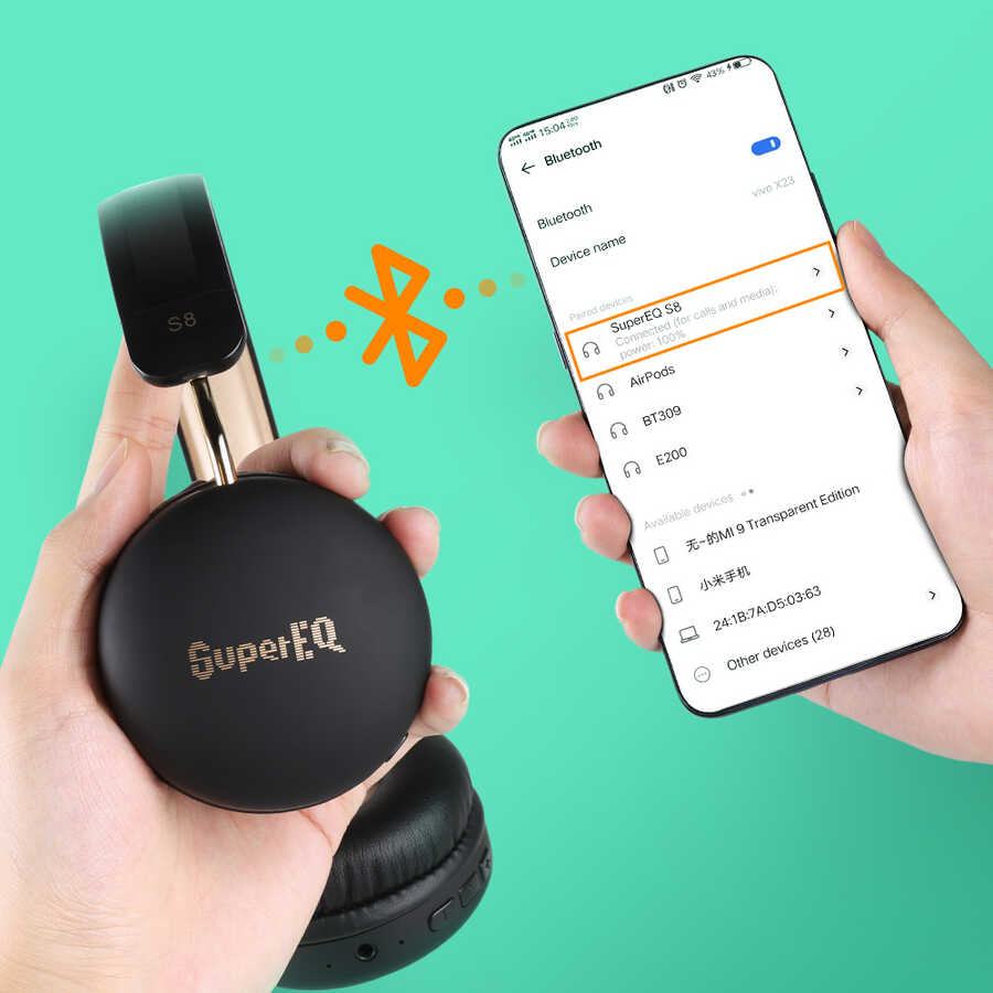 Oneodio S8 Bluetooth Kulaklık Siyah