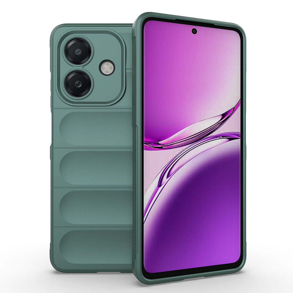 Oppo A3 Kılıf Esnek TPU Oyuklu Arka Yüzey Tasarımlı Zore Etnik Silikon Kapak Lacivert