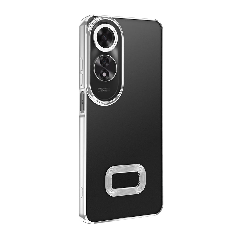 Oppo A60 Kılıf Kamera Korumalı Logo Gösteren Zore Omega Kapak Rose Gold