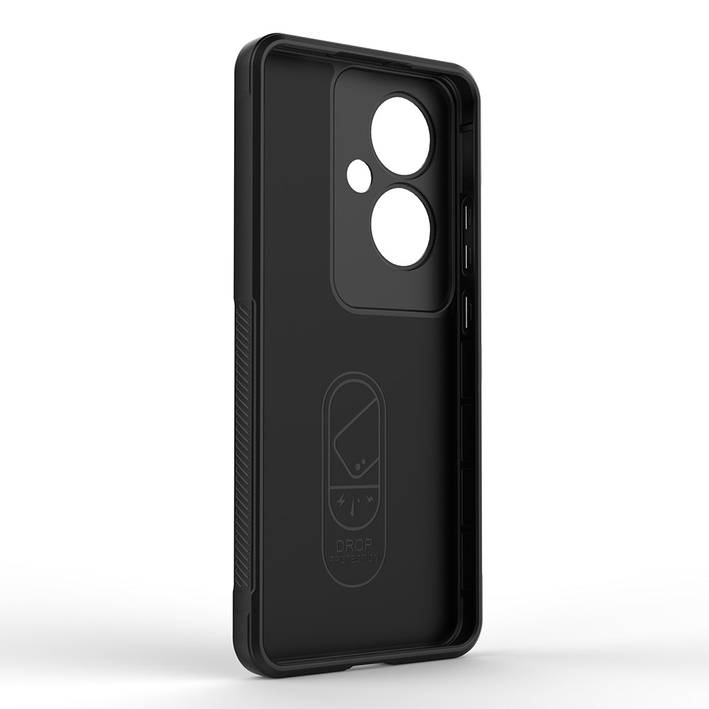 Oppo Reno 11F 5G Case Flexible TPU Hollow Back Surface Design Zore Ethnic Silicone Cover Black