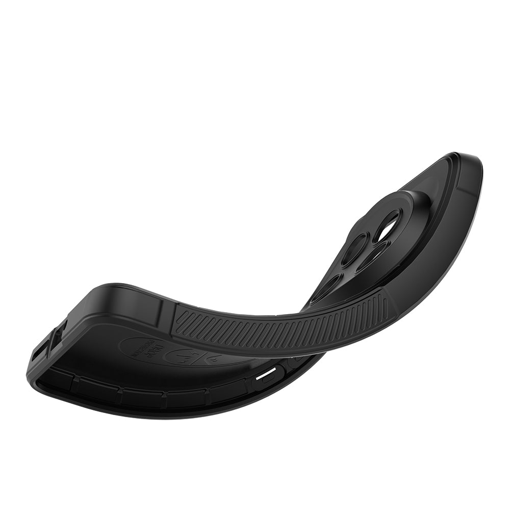 Oppo Reno 11F 5G Case Flexible TPU Hollow Back Surface Design Zore Ethnic Silicone Cover Black