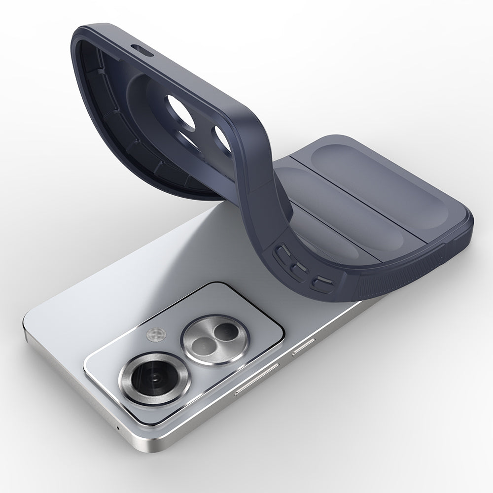 Oppo Reno 11F 5G Case Flexible TPU Hollow Back Surface Design Zore Ethnic Silicone Cover Dark Green