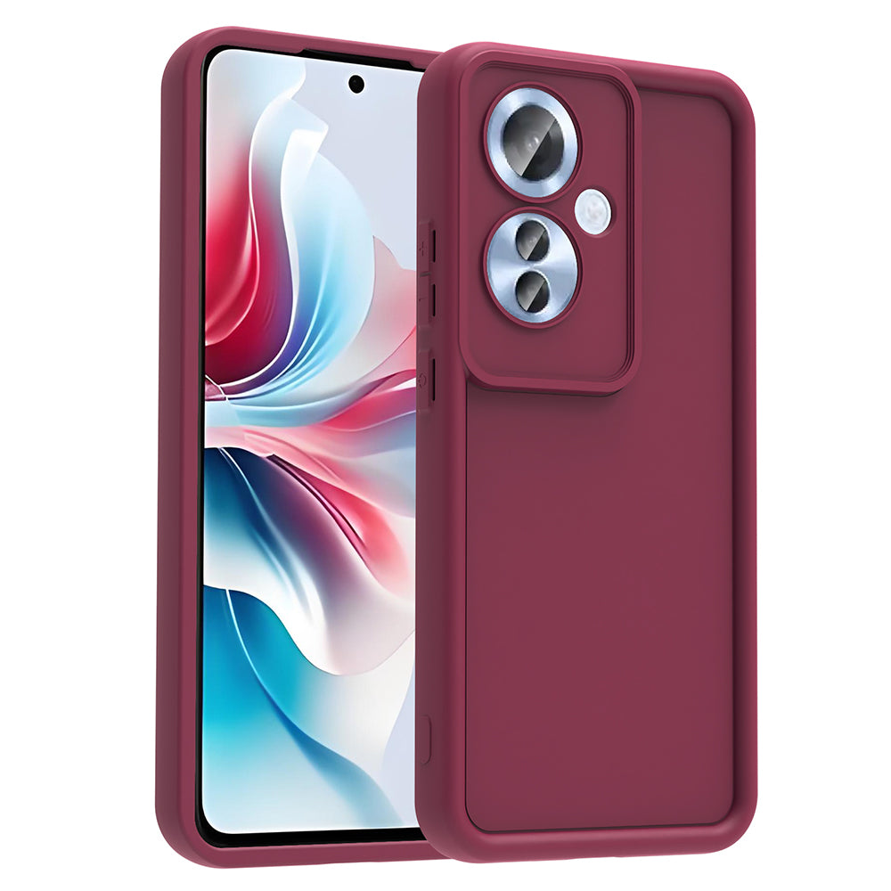 Oppo Reno 11F Case Camera Protection Zore Pineapple Cover Plum