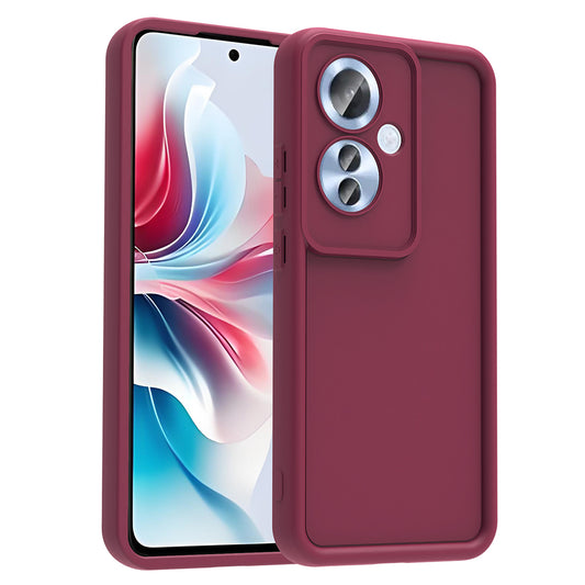 Oppo Reno 11F Kılıf Kamera Korumalı Zore Ananas Kapak Mürdüm