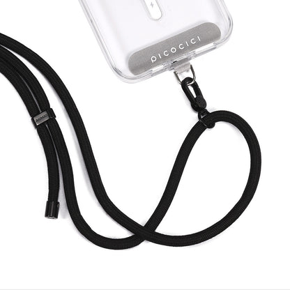 Picocici Ayarlanabilir Telefon Boyun Askı İpi 1.2 Metre Siyah