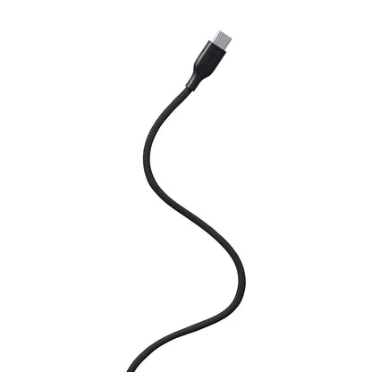 Pitaka Flex Braided Örgülü Tasarımlı Type-C to Type-C PD Data ve Şarj Kablosu 60W 1.2M Siyah