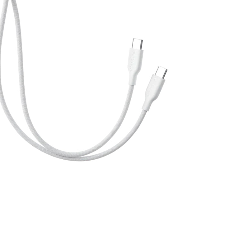 Pitaka Flex Braided Örgülü Tasarımlı Type-C to Type-C PD Data ve Şarj Kablosu 60W 1.2M Beyaz