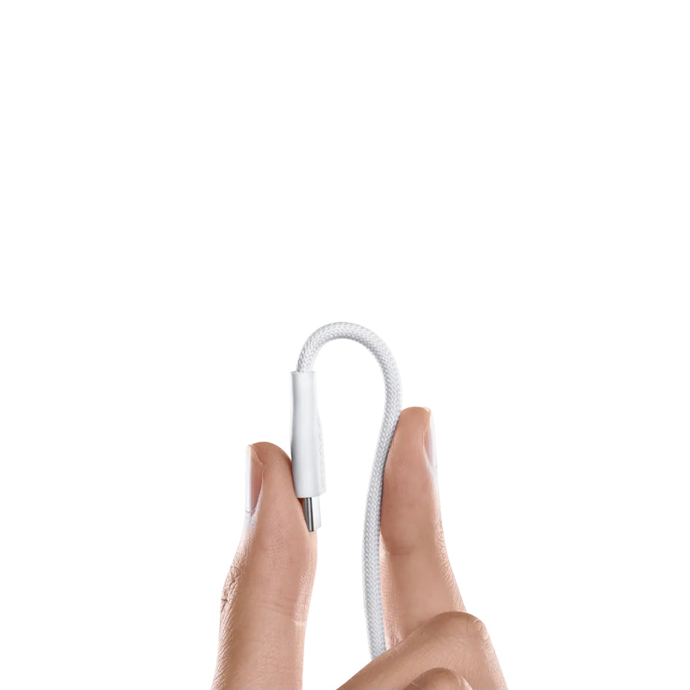 Pitaka Flex Braided Örgülü Tasarımlı Type-C to Type-C PD Data ve Şarj Kablosu 60W 1.2M Beyaz