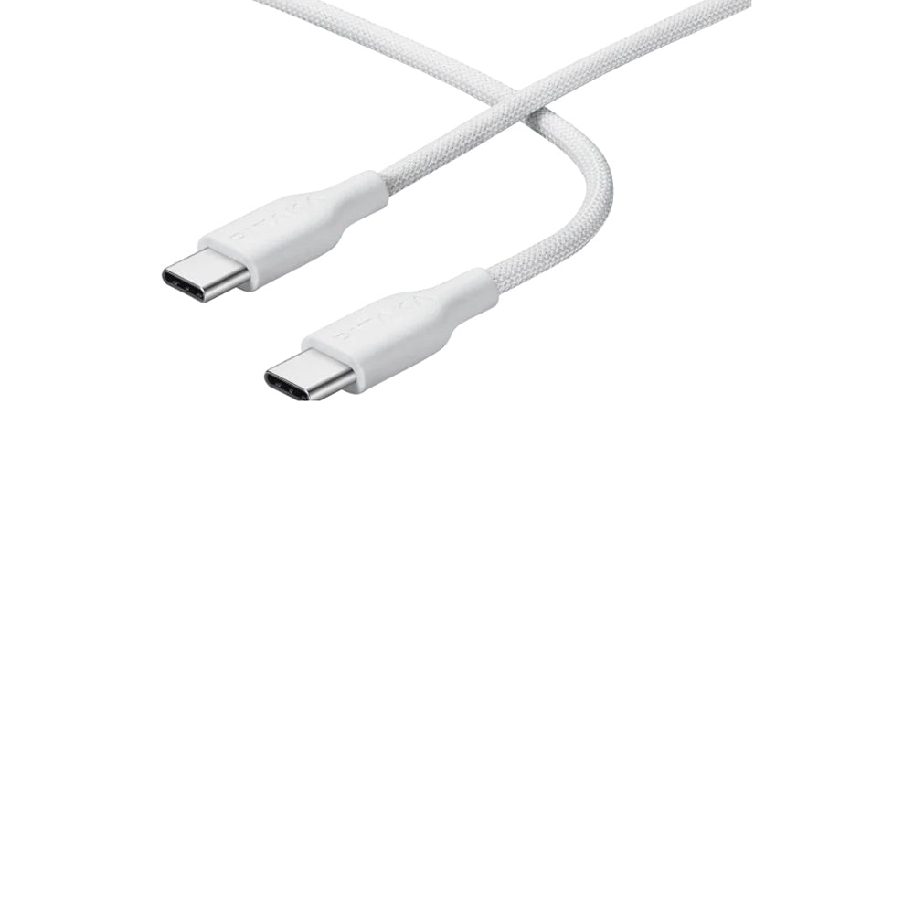 Pitaka Flex Braided Örgülü Tasarımlı Type-C to Type-C PD Data ve Şarj Kablosu 60W 1.2M Beyaz