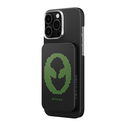 Pitaka Tactile Woven Qi2 Şarj Teknolojili Aramid Fiber M-Safe Powerbank 15W 5000mAh Kahverengi