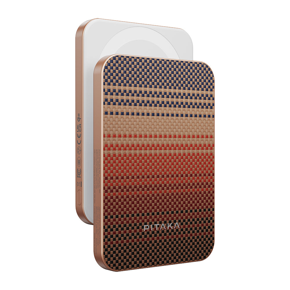 Pitaka Tactile Woven Qi2 Şarj Teknolojili Aramid Fiber M-Safe Powerbank 15W 5000mAh Siyah