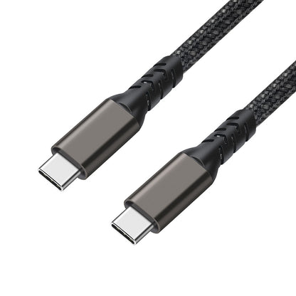Qgeem 2.Jenerasyon Type-C to Type-C USB3.2 PD Data Kablosu 100W 20Gbps 4K@60Hz 2 Metre Siyah