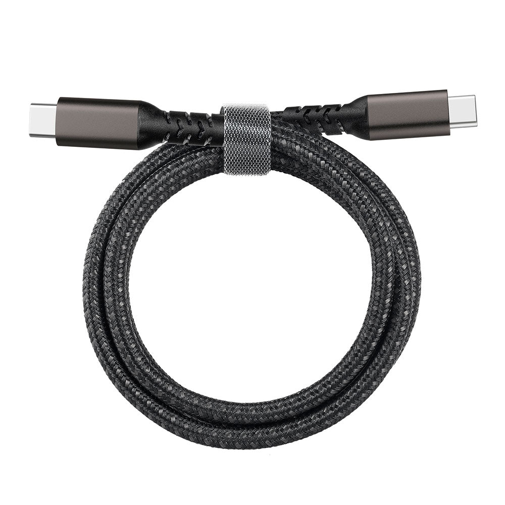 Qgeem 2.Jenerasyon Type-C to Type-C USB3.2 PD Data Kablosu 100W 20Gbps 4K@60Hz 2 Metre Siyah