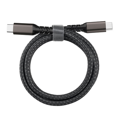 Qgeem 2.Jenerasyon Type-C to Type-C USB3.2 PD Data Kablosu 100W 20Gbps 4K@60Hz 2 Metre Siyah