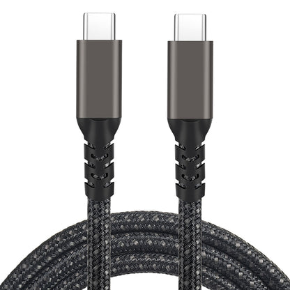 Qgeem 2.Jenerasyon Type-C to Type-C USB3.2 PD Data Kablosu 100W 20Gbps 4K@60Hz 2 Metre Siyah
