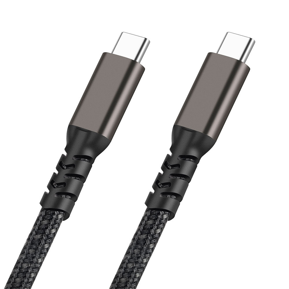 Qgeem 2.Jenerasyon Type-C to Type-C USB3.2 PD Data Kablosu 100W 20Gbps 4K@60Hz 2 Metre Siyah