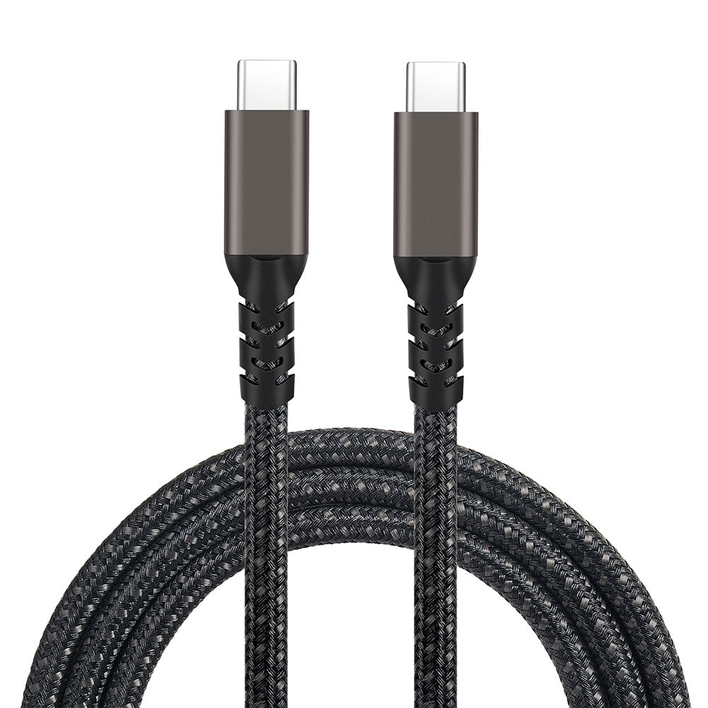 Qgeem 2.Jenerasyon Type-C to Type-C USB3.2 PD Data Kablosu 100W 20Gbps 4K@60Hz 2 Metre Siyah
