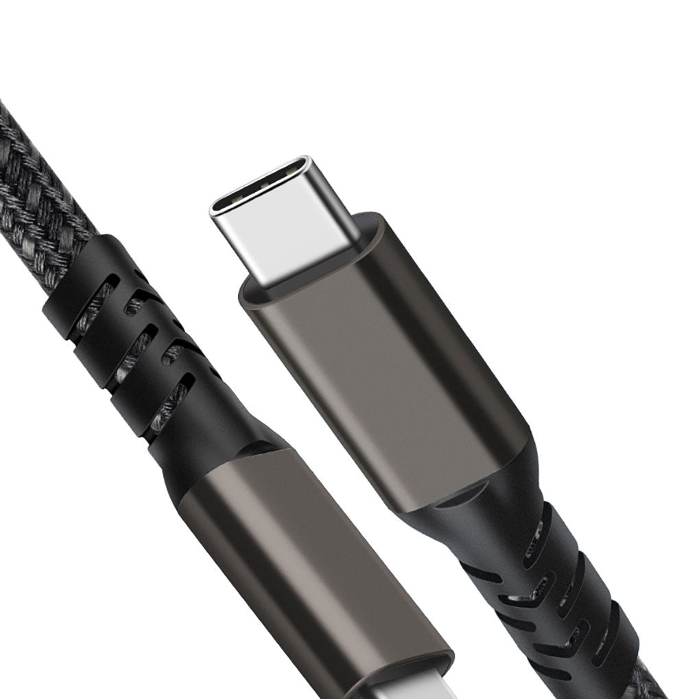 Qgeem 2.Jenerasyon Type-C to Type-C USB3.2 PD Data Kablosu 100W 20Gbps 4K@60Hz 3 Metre Siyah