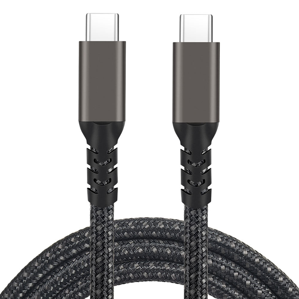 Qgeem 2.Jenerasyon Type-C to Type-C USB3.2 PD Data Kablosu 100W 20Gbps 4K@60Hz 3 Metre Siyah