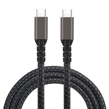 Qgeem 2.Jenerasyon Type-C to Type-C USB3.2 PD Data Kablosu 100W 20Gbps 4K@60Hz 3 Metre Siyah
