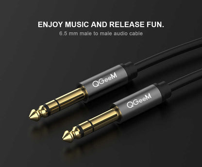 Qgeem QG-AU03 6.35mm Aux Audio Kablo 1.5M Siyah