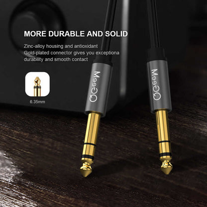 Qgeem QG-AU03 6.35mm Aux Audio Kablo 2M Siyah