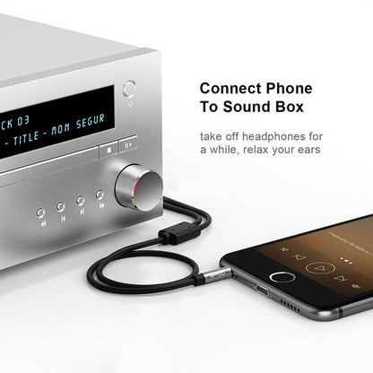 Qgeem QG-AU09 3.5mm To RCA Aux Audio Kablo 5M Siyah