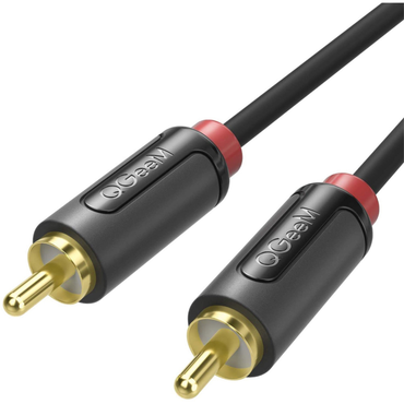 Qgeem QG-AU11 RCA Aux Audio Kablo 1.83M Siyah