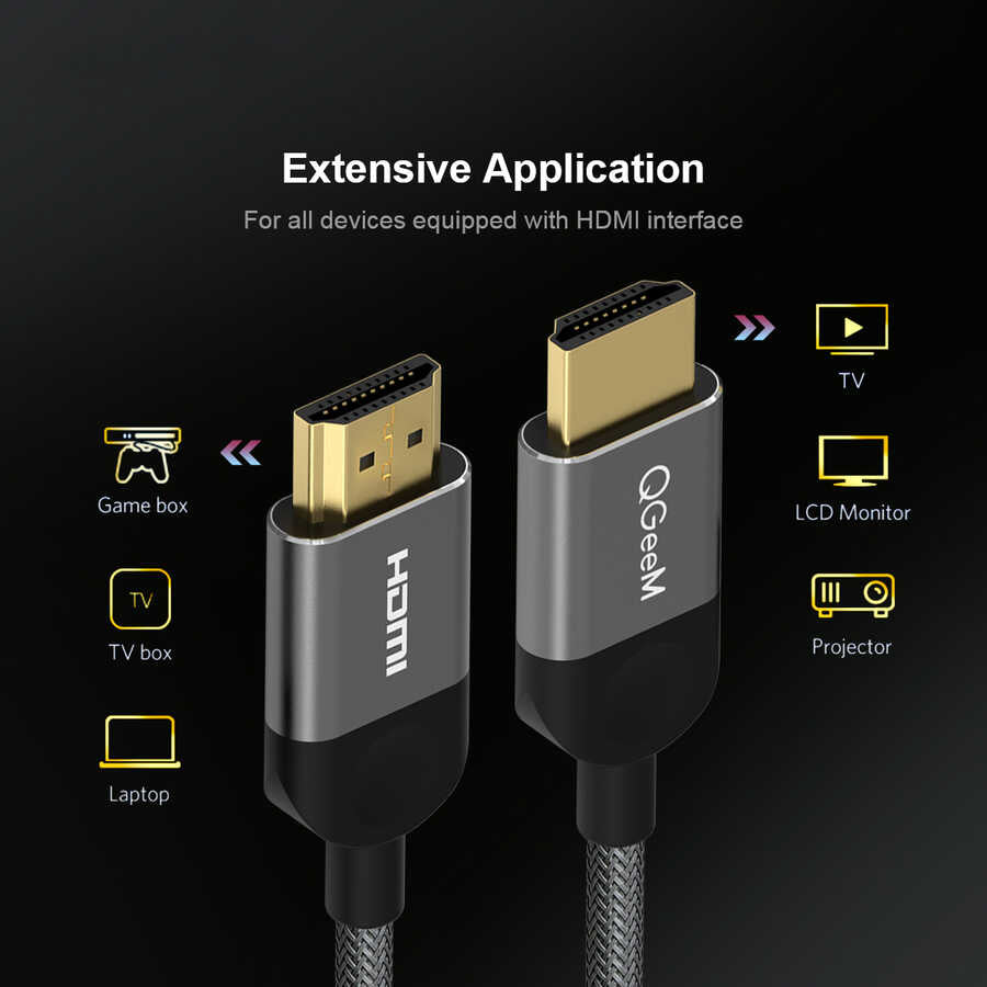 Qgeem QG-AV14 HDMI Kablo 2M Siyah