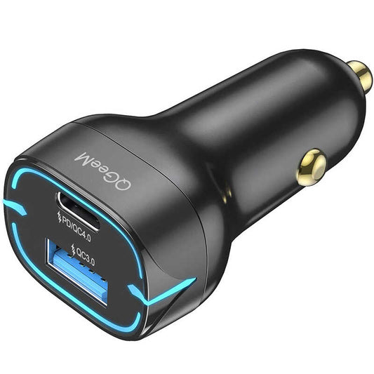 Qgeem QG-CHAP03 Usb - PD 52.5W Araç Şarj Aleti Siyah
