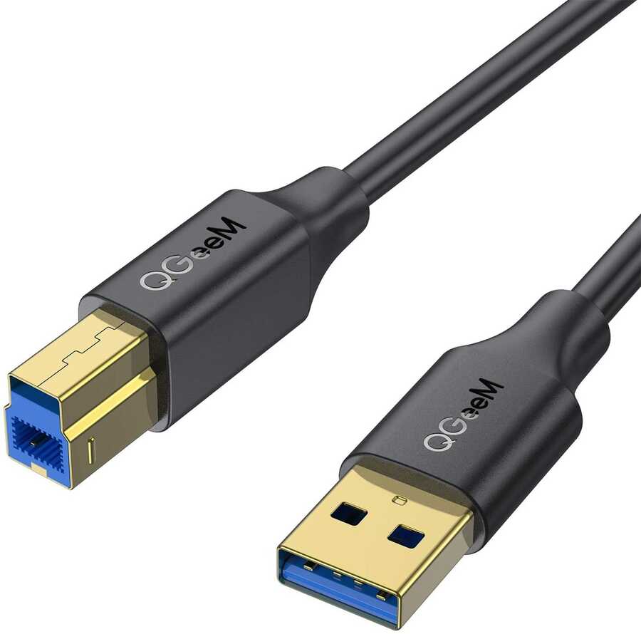 Qgeem QG-CVQ20 Usb Type-A To Usb Type-B Kablo 1.83M Siyah