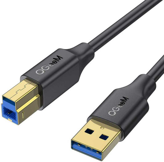 Qgeem QG-CVQ20 Usb Type-A To Usb Type-B Kablo 1.83M Siyah