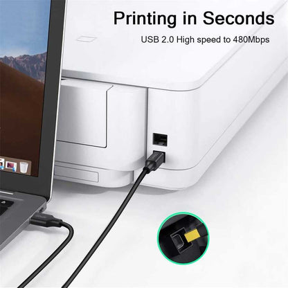 Qgeem QG-CVQ23 Usb Type-A To Usb Type-B Kablo 3.05M Siyah