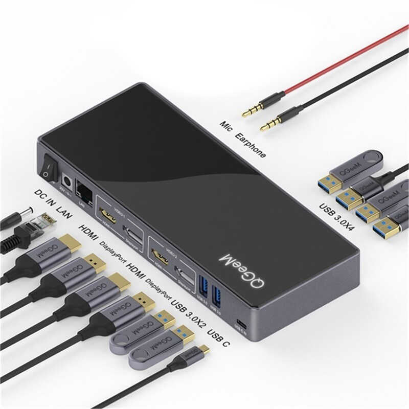 Qgeem QG-D6901 Type-C Usb Hub Siyah