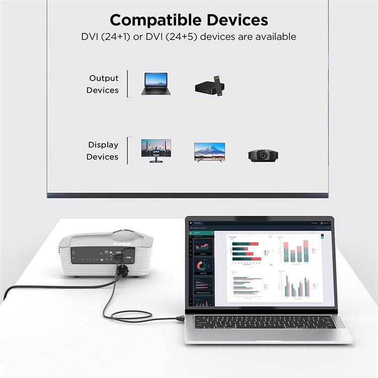 Qgeem QG-HD15 DVI Kablo 1.83M Siyah
