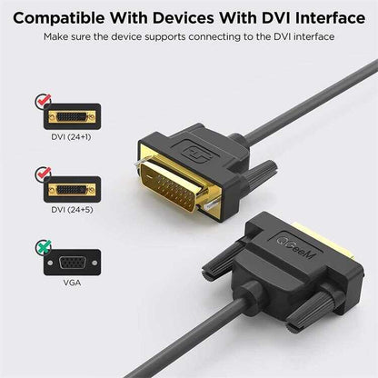Qgeem QG-HD15 DVI Kablo 1.83M Siyah