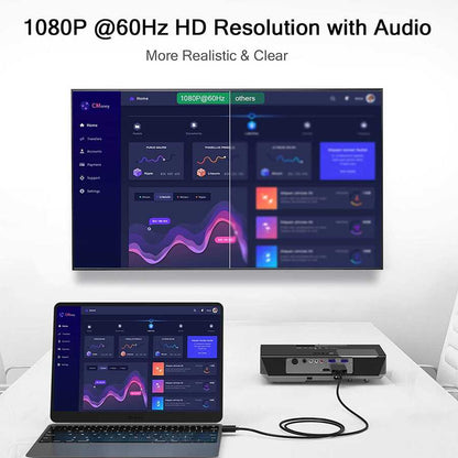 Qgeem QG-HD29 VGA To Mini Display Port Kablo Siyah