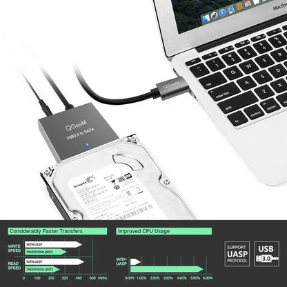 Qgeem QG-ST03 Harddisk Usb Dönüştürücü Siyah