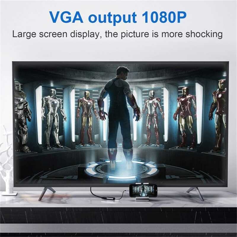 Qgeem QG-UA07 Usb To VGA Dönüştürücü Siyah