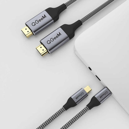 Qgeem QG-UA09 Type-C To HDMI Kablo 3M Siyah