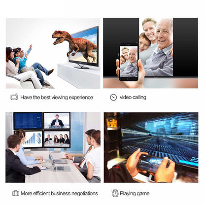 Qgeem QG-UA17 Type-C to VGA Adaptörü Yüksek Çözünürlüklü Dönüştürücü Kablo 1080p 60Hz 1.8 metre Siyah