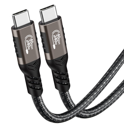 Qgeem QG01 Type-C to Type-C USB4 PD Data Kablosu 240W 40Gbps 8K@60Hz 1.2 Metre Siyah