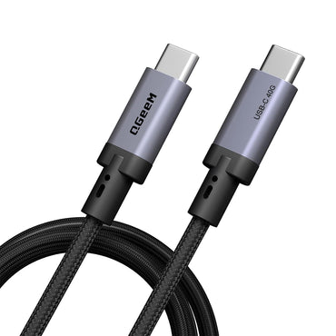Qgeem QG03 Type-C to Type-C PD 40G 8K@60Hz Data Kablosu 240W 1.5M Gri