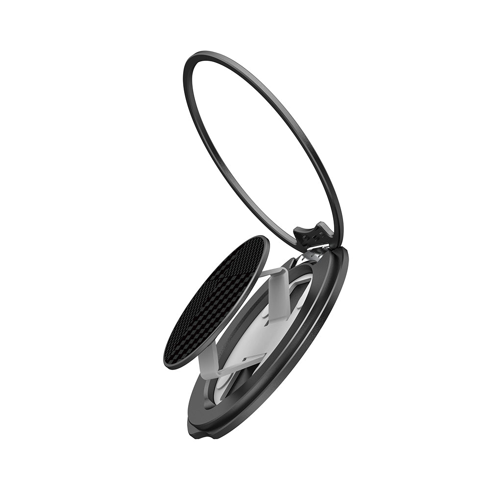 Raptic Defeme FreeFlow 360 Derece Dönebilen Karbon Fiber Tasarımlı Parmak Ring Stand Siyah