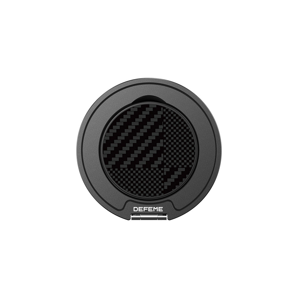 Raptic Defeme FreeFlow 360 Derece Dönebilen Karbon Fiber Tasarımlı Parmak Ring Stand Siyah-Gri