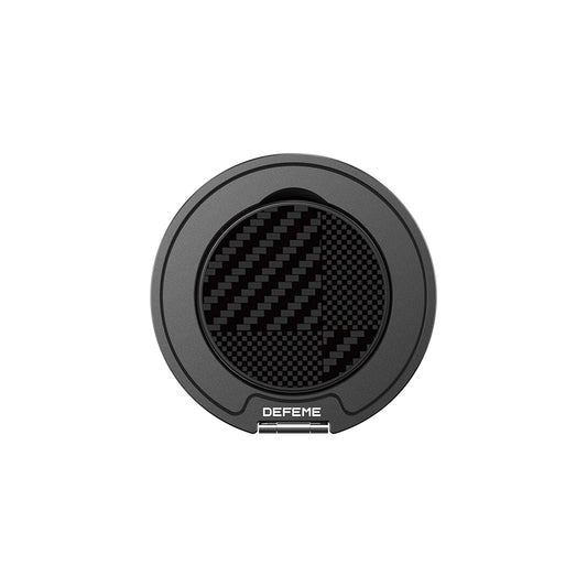 Raptic Defeme FreeFlow 360 Degree Rotating Carbon Fiber Design Finger Ring Stand Black-Gray