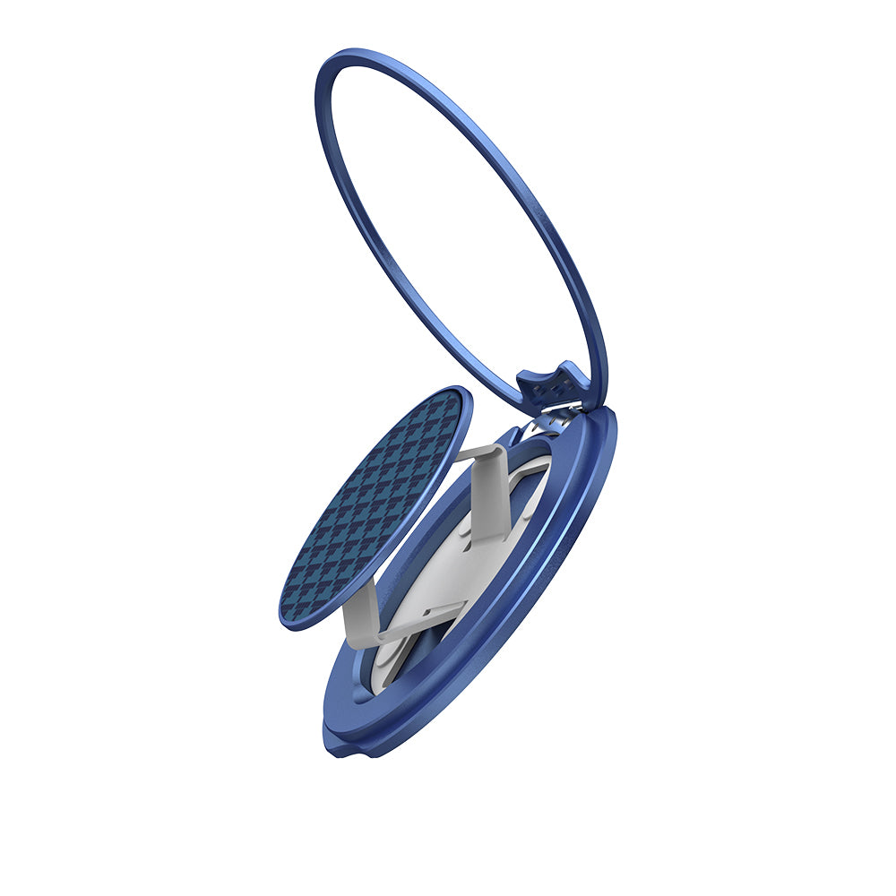 Raptic Defeme FreeFlow 360 Derece Dönebilen Karbon Fiber Tasarımlı Parmak Ring Stand Kırmızı-Sarı