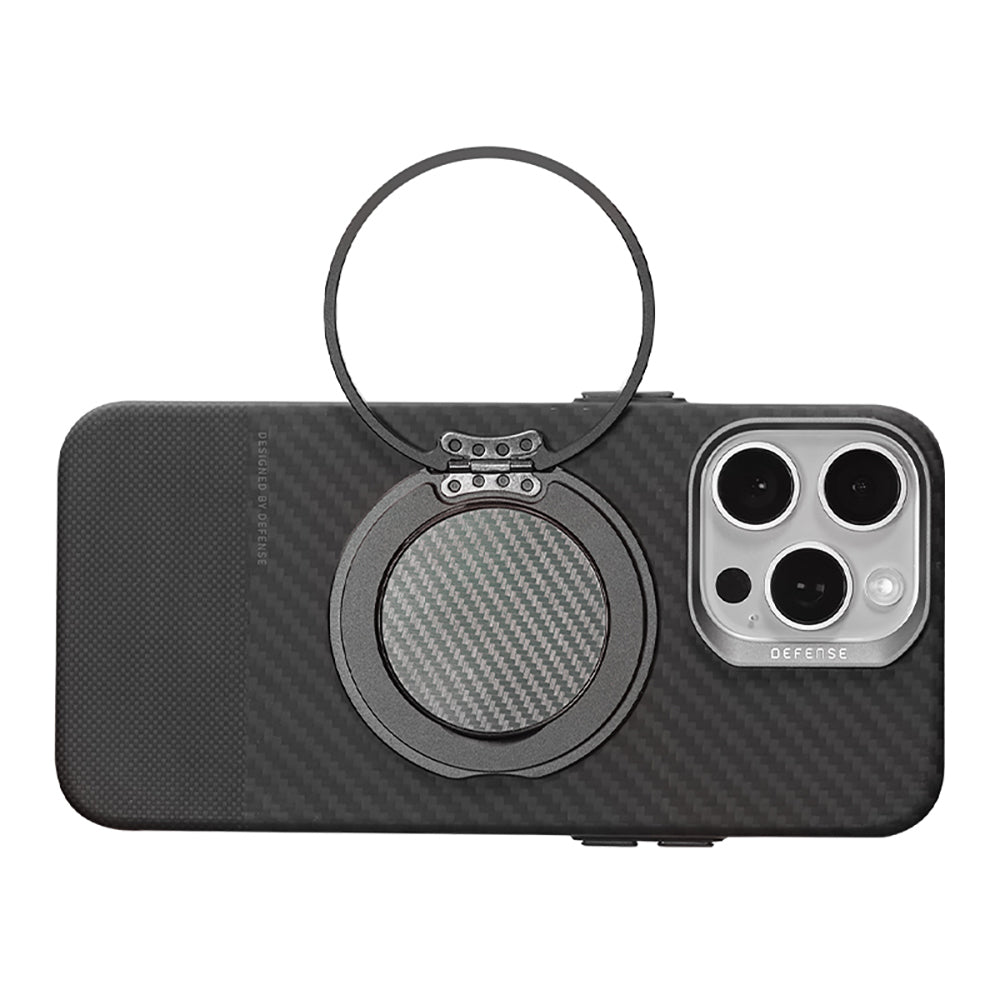 Raptic Defense Serisi Magnetik Özellikli 360 Derece Dönebilen Parmak Ring Stand Siyah