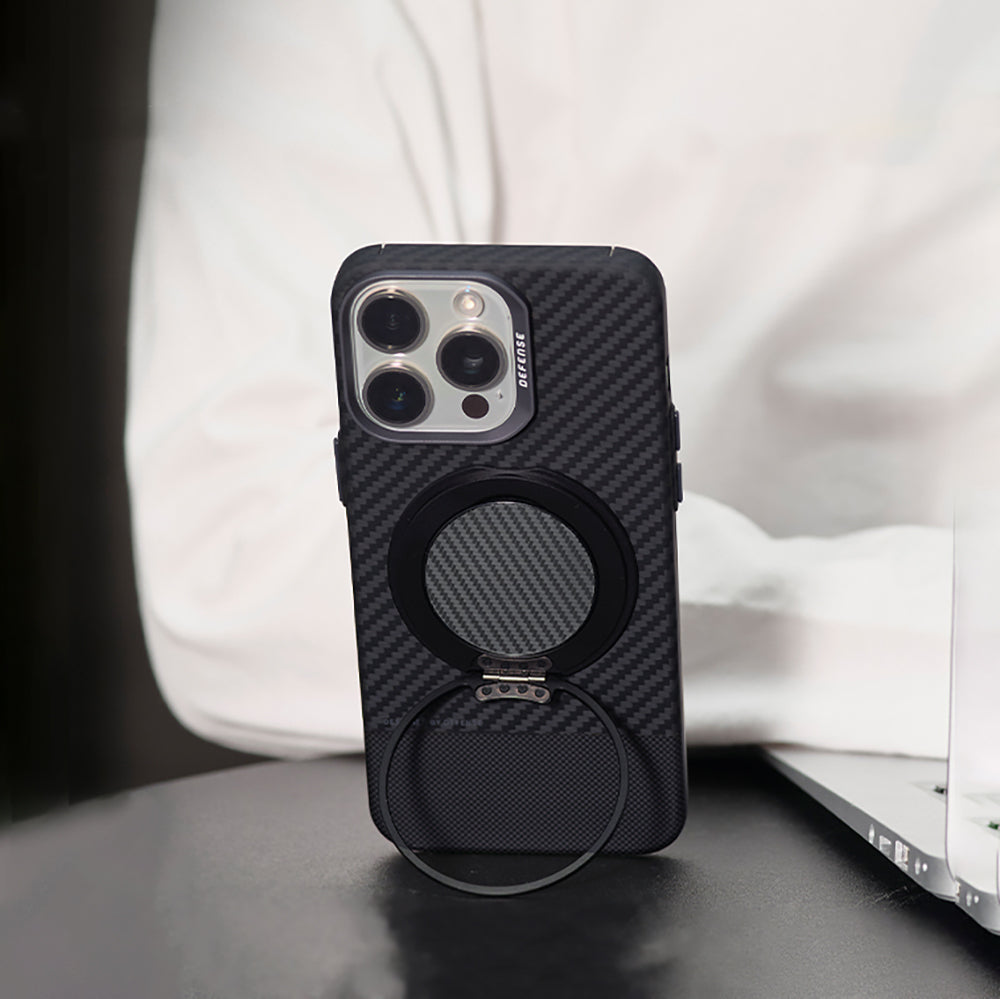 Raptic Defense Serisi Magnetik Özellikli 360 Derece Dönebilen Parmak Ring Stand Siyah