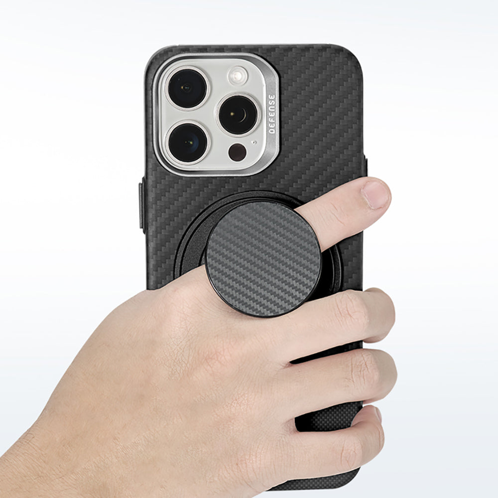 Raptic Defense Serisi Magnetik Özellikli 360 Derece Dönebilen Parmak Ring Stand Siyah